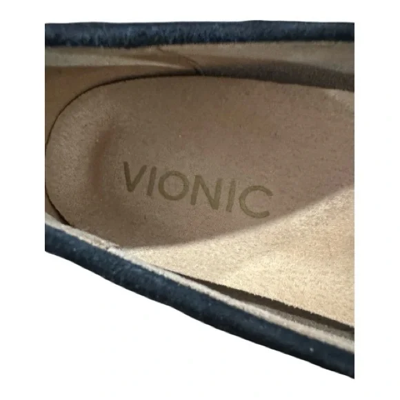 VIONIC black suede pointed toe flats, size 8 - Picture 8 of 11